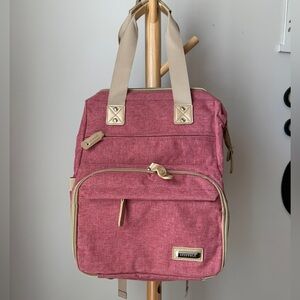 Ltinveck pink Backpack Knitting Crochet Yarn Organizer USB Port NEW